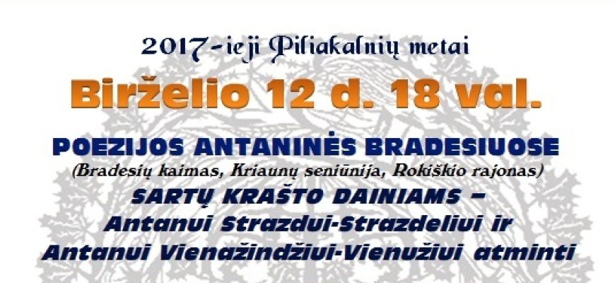 Poezijos Antaninės Bradesiuose