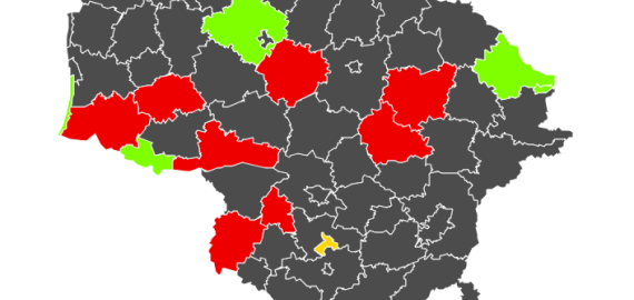 Kylant Covid-19 susirgimų kreivei, Rokiškis – juodojoje zonoje