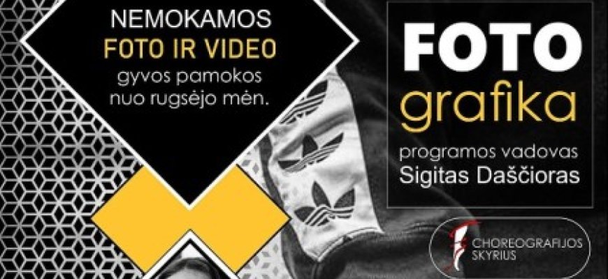 Nemokamos foto ir video pamokos Rokiškio R. Lymano muzikos mokyklos choreografijos skyriaus vizualinio meno laboratorijoje