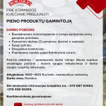 Pieno produktų gamintoja (-as)