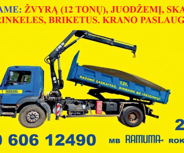 Vežame žvyrą, juodžemį ir kt.