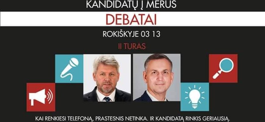 Kovo 13 d. II-turo kandidatų į merus debatai
