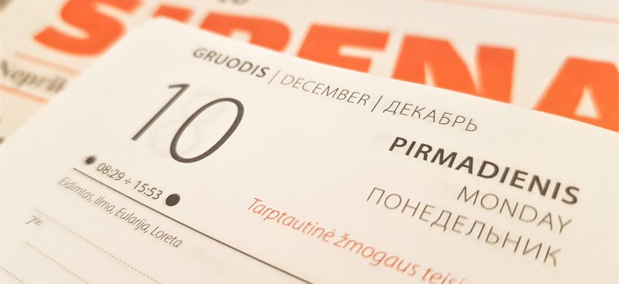 Gruodžio 10-oji Lietuvoje ir pasaulyje