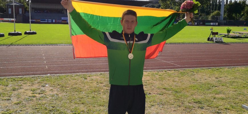 Rokiškietis Mažvydas Paurys - Europos kurčiųjų lengvosios atletikos disko metimo vicečempionas