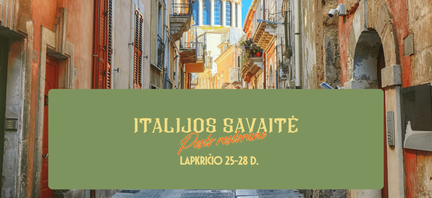 Restoranas PESTO kviečia patirti Italijos skonių savaitę