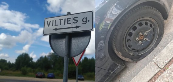 Vilties gatvėje – vandalų išpuolis: subadytas padangas skaičiuoja dešimtimis