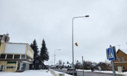 Trispalvės mieste – Rokiškio stulpus po truputį puošia vėliavėlėmis  