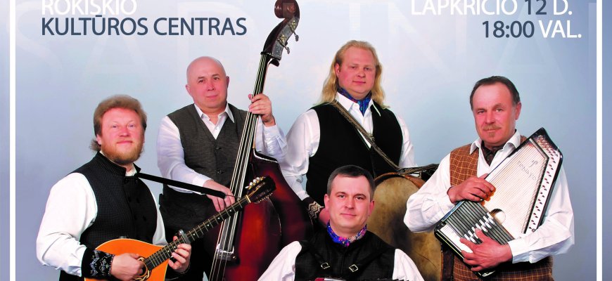 Lapkričio 12 d. Rokiškio kultūros centre nuotaikingas „Sadūnų“ koncertas!