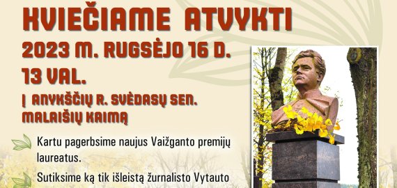 Rugsėjo 16 d. – 15-osios Vaižgantinės