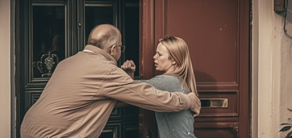 Neblaivus vyras sukėlė fizinį skausmą neblaiviai moteriai