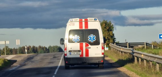 Rokiškio rajone greitosios automobilis susidūrė su briedžiu