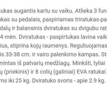 „Kidwell“ triratis-balansinis dviratis 