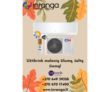 Kondicionieriai, šilumos siurbliai oras-oras, oras-vanduo