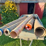 Kartoninės tūtos polių betonavimui