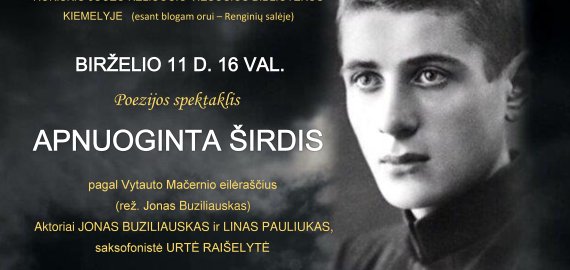 Poezijos spektaklis „Apnuoginta širdis“