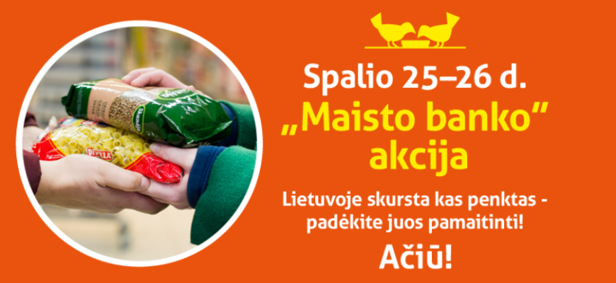 „Maisto bankas“ rinks labdarą prekybos centruose