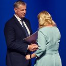 Iškilmingai pagerbti rajono mokytojai (foto)