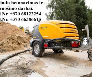 Grindų betonavimas ir paruošimo darbai