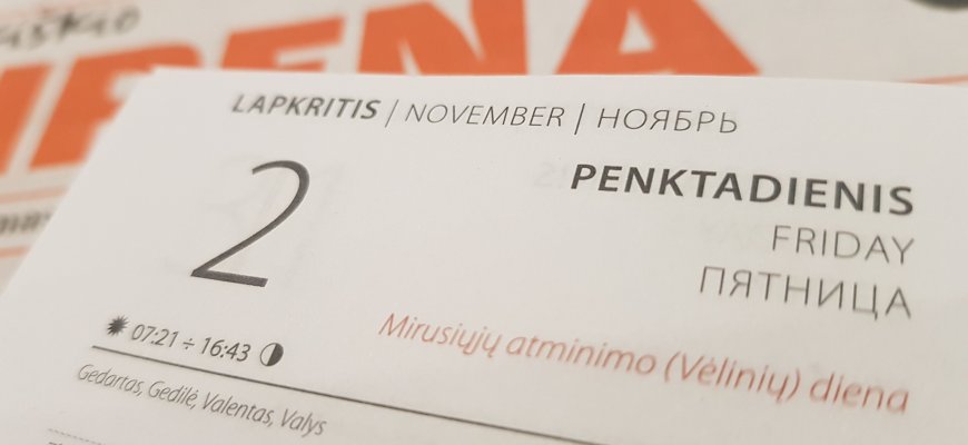 Lapkričio 2-oji Lietuvoje ir pasaulyje