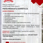 Pieno produktų gamintoja (-as)