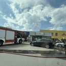 Prie Rokiškio Maximos degė Mersedesas (foto)