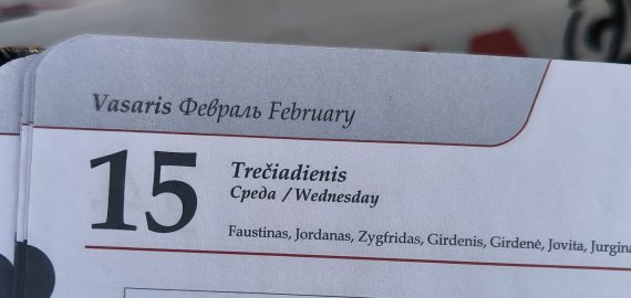 Vasario 15-oji Lietuvoje ir pasaulyje