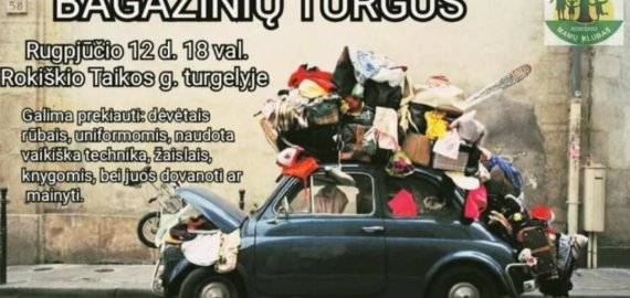 Rugpjūčio 12 d. Rokiškio Taikos g. turgelyje - rudeninis „Bagažinių turgus“
