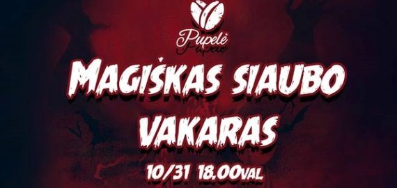 Spalio 31-ąją Magiškas siaubo vakaras kavinėje „Pupelė“