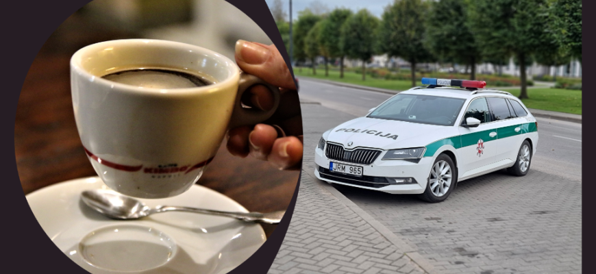 Važiavo su mergina kavos ir... tiesiai į policijos rankas