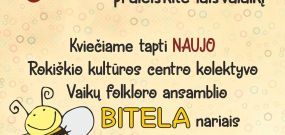Kviečia tapti naujo vaikų folkloro ansamblio „Bitela“ nariais