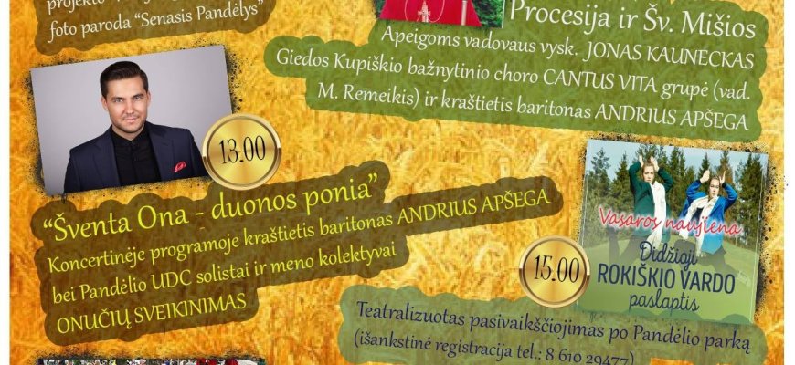 Liepos 25 dieną Pandėlys kviečia į Šv. Onos atlaidus