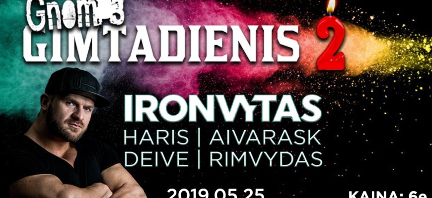 Pub'as „Gnomas“ kviečia į savo antrąjį gimtadienį!