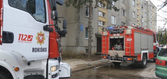 Ugniagesių sekmadienis: gesino skalbyklę ir dūmtraukį