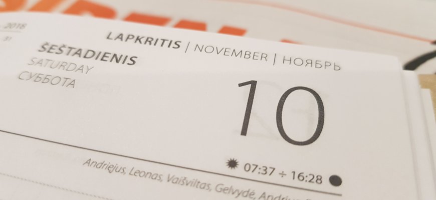 Lapkričio 10-oji Lietuvoje ir pasaulyje