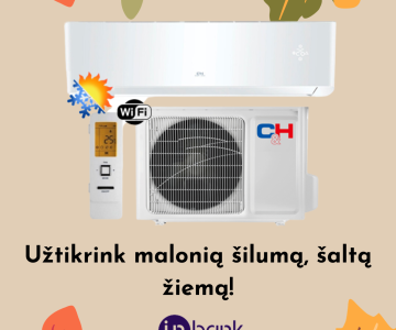 Kondicionieriai, šilumos siurbliai oras-oras, oras-vanduo