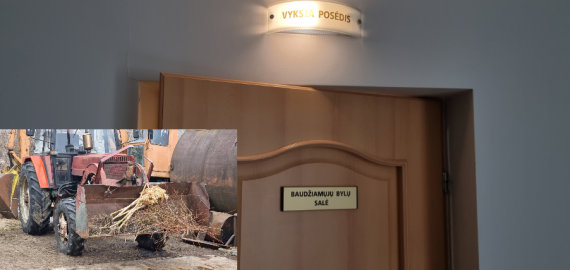 Norėdami pavogti dyzelino, jaunuoliai kirviu sukapojo ekskavatorių kuro bakus