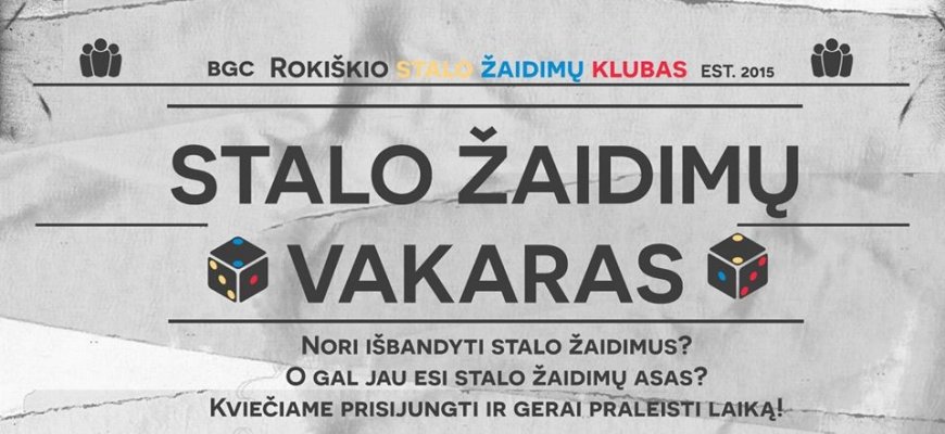 Išbandyk stalo žaidimus!