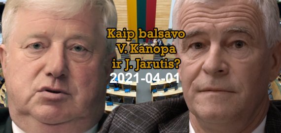 Kaip balsavo Vidmantas Kanopa ir Jonas Jarutis?