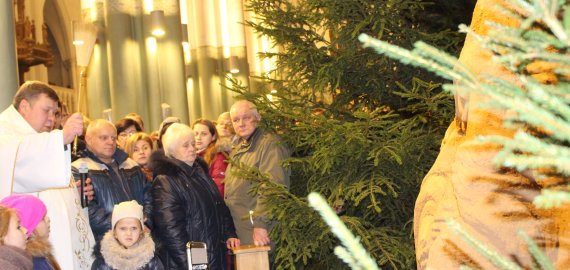 Tikintieji plūdo aplankyti Rokiškio bažnyčios prakartėlę (video)