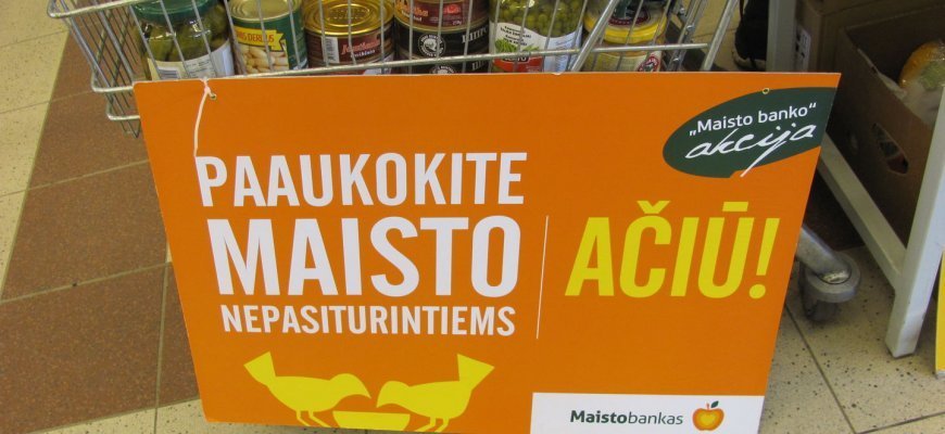 Perkeliama turėjusi vykti kasmetinė „Maisto banko“ akcija