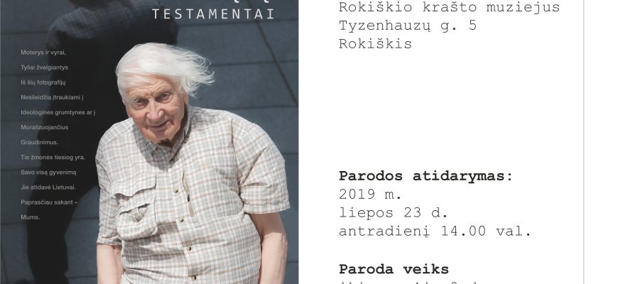 Liepos 23 d. Klaudijaus Driskiaus fotografijų parodos „Laisvųjų testamentai“ atidarymas